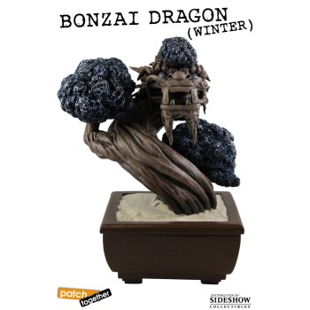 Bonsai Dragon Statue Winter 25 cm
